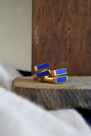 Artisan & Fox - Jewellery - Equality Gold Ring in Lapis Lazuli - Made in Afghanistan