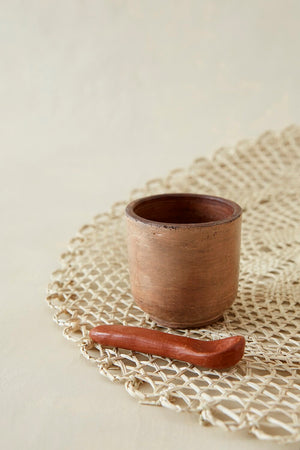 BRUNIDO Burnished Clay Pot and Spoon Set