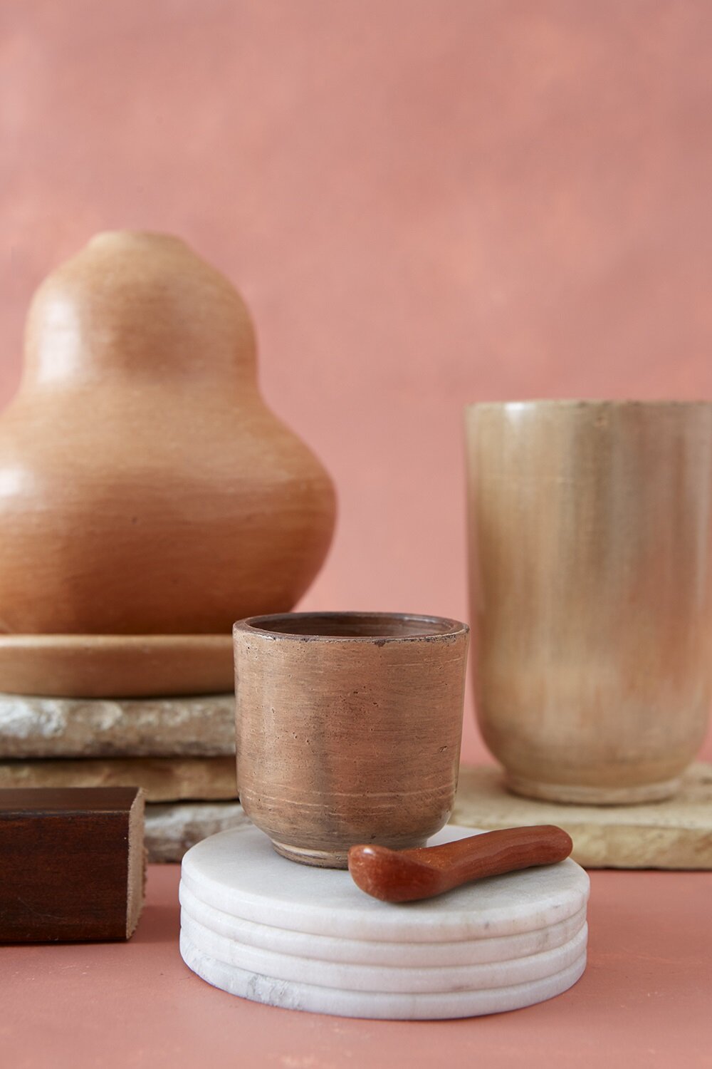 Artisan & Fox - Home Goods - BRUNIDO Burnished Clay Pot and Spoon Set - Handcrafted in Mexico 