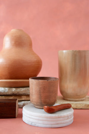 Artisan & Fox - Home Goods - BRUNIDO Burnished Clay Pot and Spoon Set - Handcrafted in Mexico 
