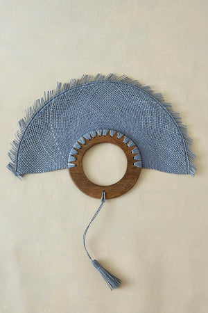 Artisan & Fox - Homewares - JIPIJAPA Handwoven Wall Decor in Pastel Blue - Handcrafted in Mexico