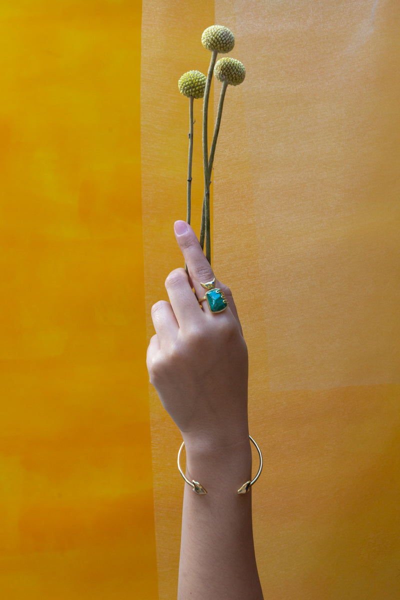 Artisan & Fox - Jewellery - Aziza Ring in Malachite - Handcrafted in Afghanistan