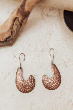 Artisan & Fox - Jewellery - GOUDEBOU Copper Earrings in Rogue - Handcrafted in Burkina Faso