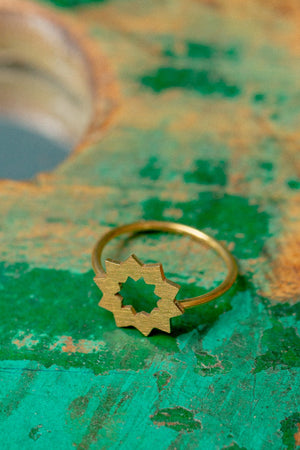 Artisan & Fox - Jewellery - Golden Sun Ring - Handcrafted in Afghanistan