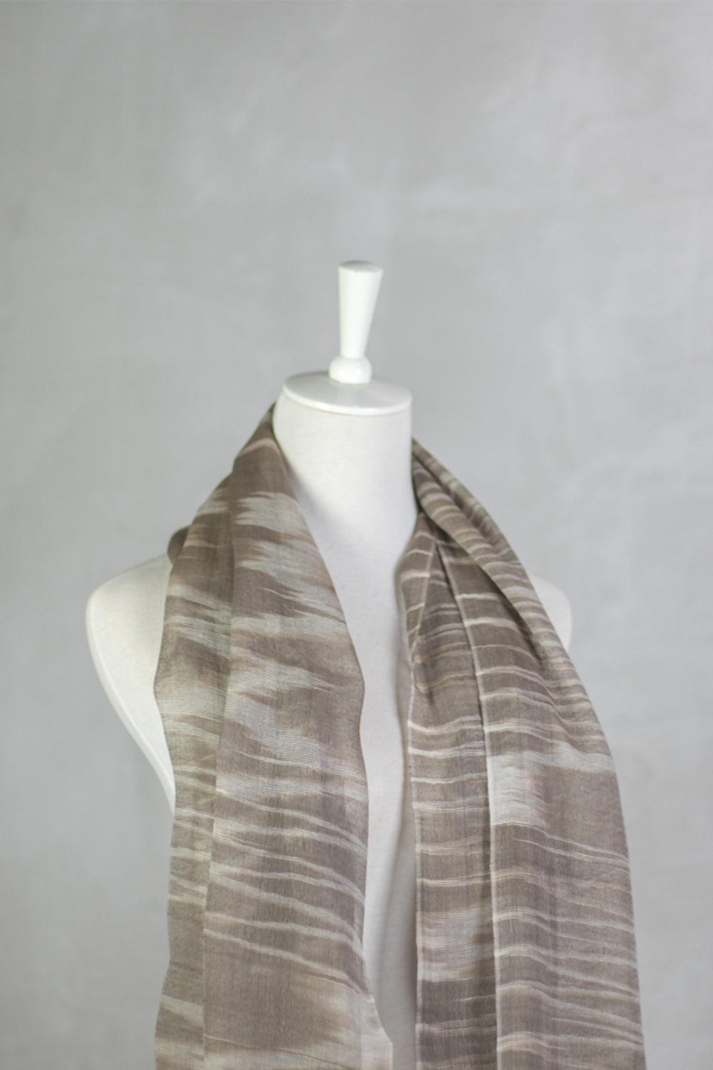 Artisan & Fox - Shawls - IKAT Scarf in Olive Grey - Made in Cambodia