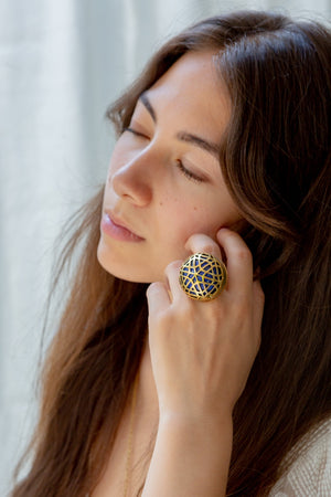 Artisan & Fox - Jewellery - LAILA Globe Ring - Handcrafted in Afghanistan