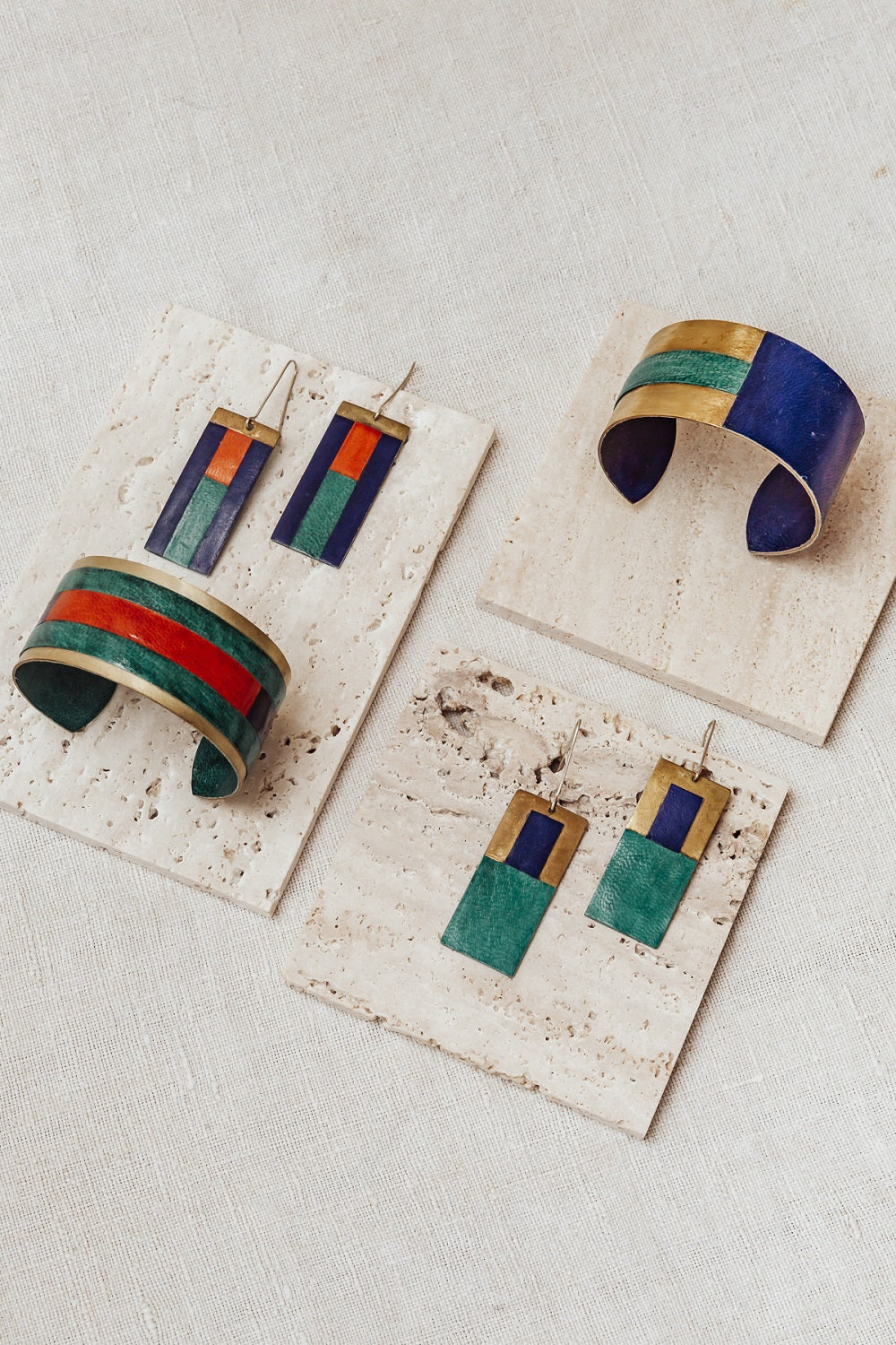 Artisan & Fox - Jewellery - TUAREG Colourblock Cuff in Turquoise - Handcrafted in Burkina Faso