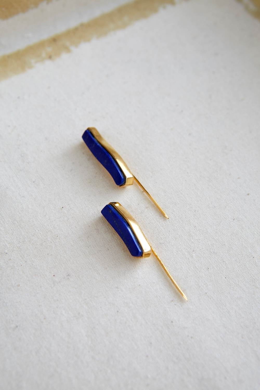 Artisan & Fox - Jewellery - Esteem Gold Lapel Pins in Lapis Lazuli