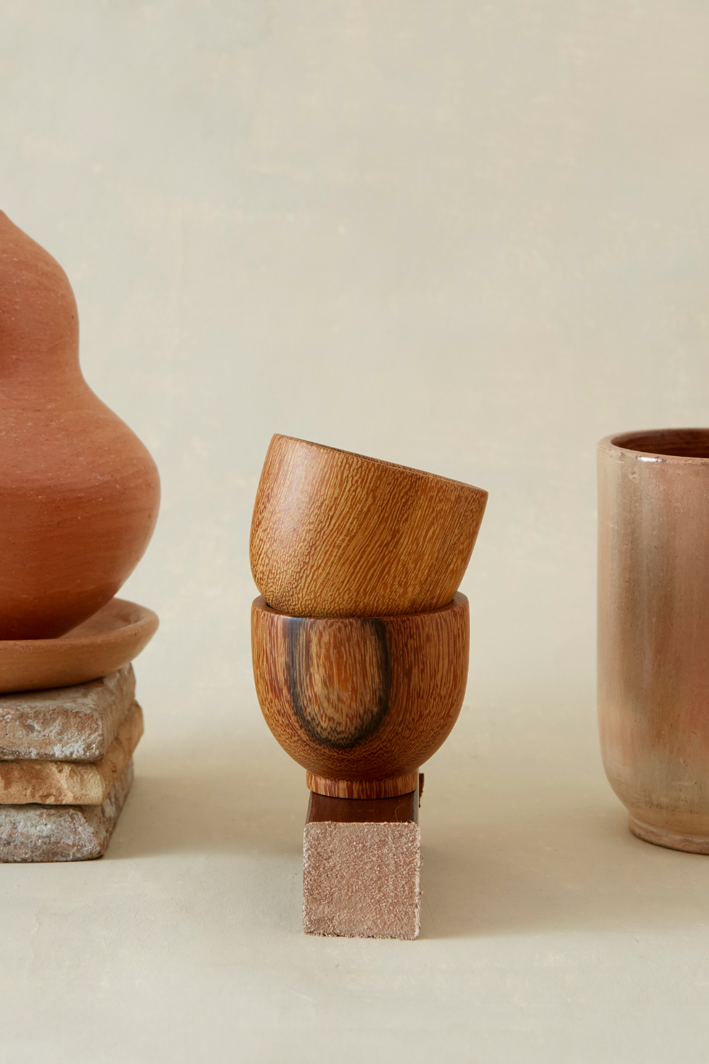 BRUNIDO Burnished Clay Pot and Spoon Set