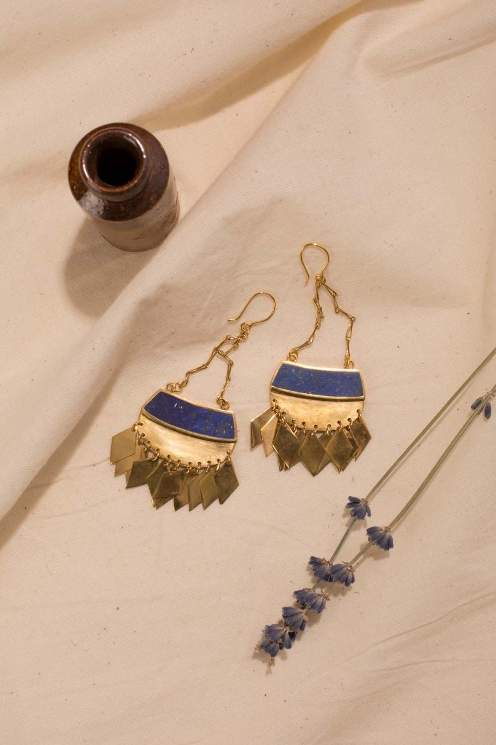 Artisan & Fox - Jewellery - MAHTAB Earrings in Lapis Lazuli - Made in Afghanistan